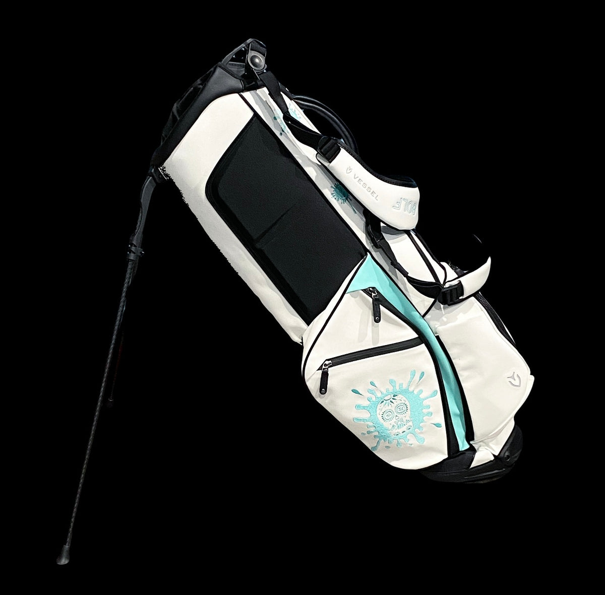 SSG Vessel White/Black Tour Pro Staff Bag – Sugar Skull Golf