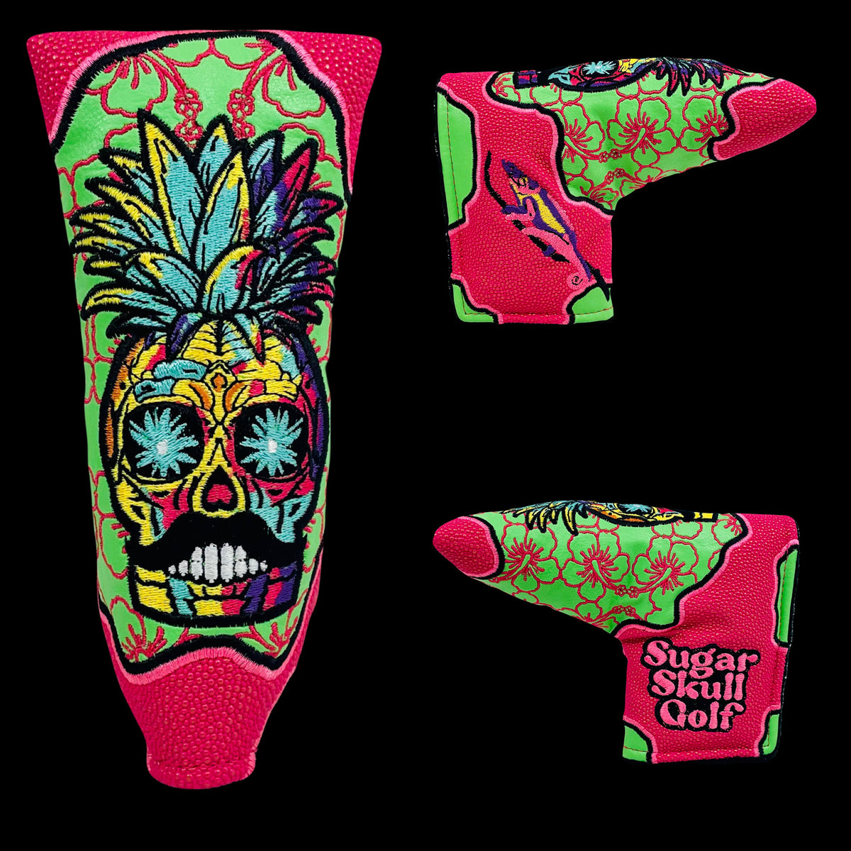 SSG 2024 Hawaiian Skull Lime Pink Putter Cover Blade Sugar Skull Golf   IMG 5146 1200x1200 